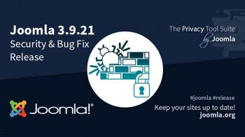 Three security vulnerabilities are fixed with the release of Joomla 3.9.21 version