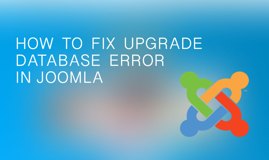 Error de la base de datos de actualización de Joomla