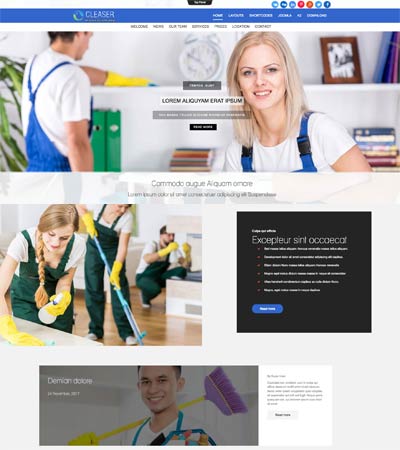 Cleaning Services Joomla Template