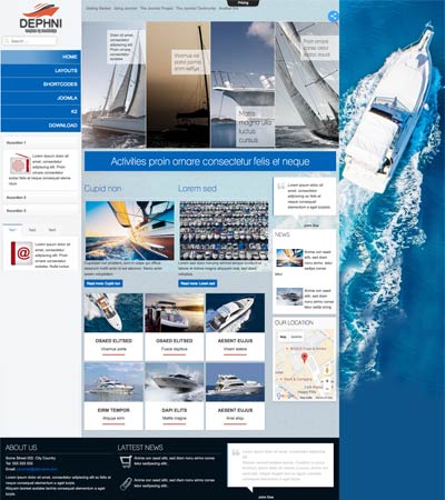 Joomla Yacht Template