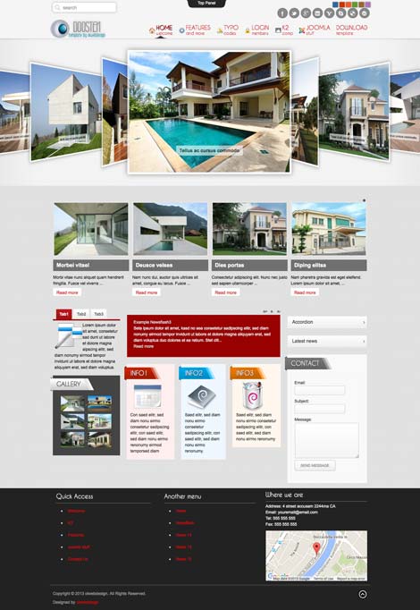 Plantilla Joomla para sitios web de Agencia Inmobiliaria de Lujo