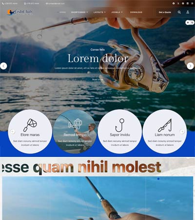 Fishing Joomla template