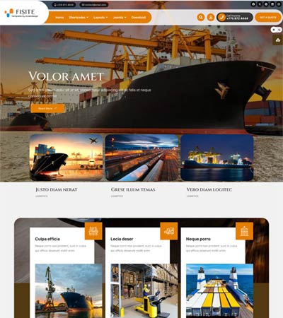 Logistics, Transportation & Trucking Joomla template