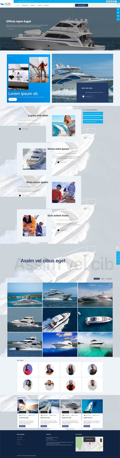 Yacht and Boat Rental Joomla Template