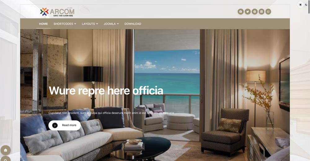 Interior Joomla template