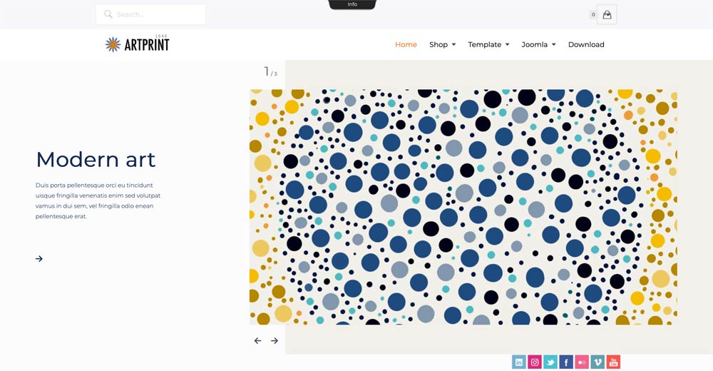 Virtuemart eCommerce Joomla Template