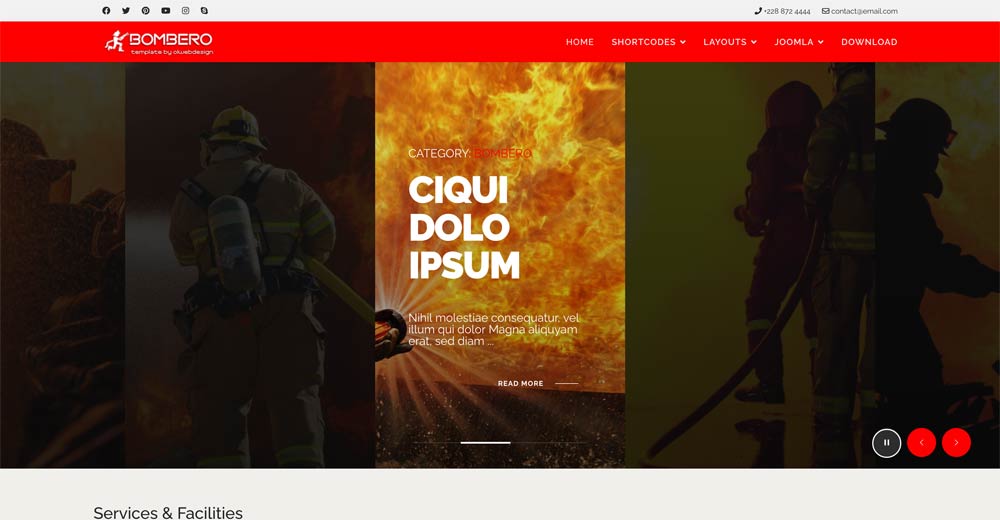 Firefighter Joomla Template