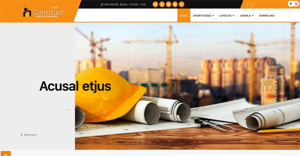 Construction Joomla template