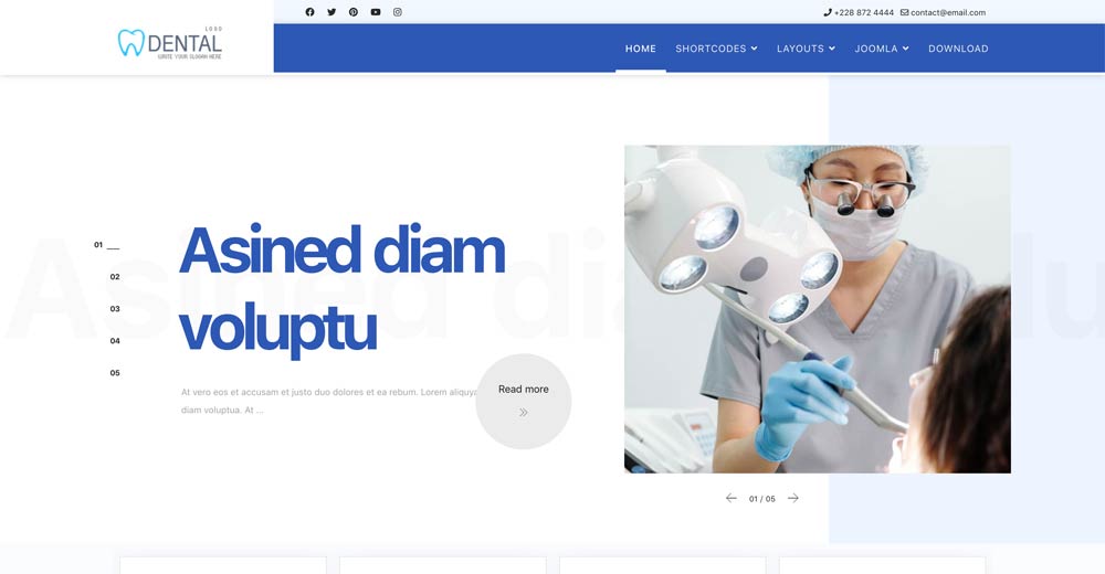 Dental Joomla template