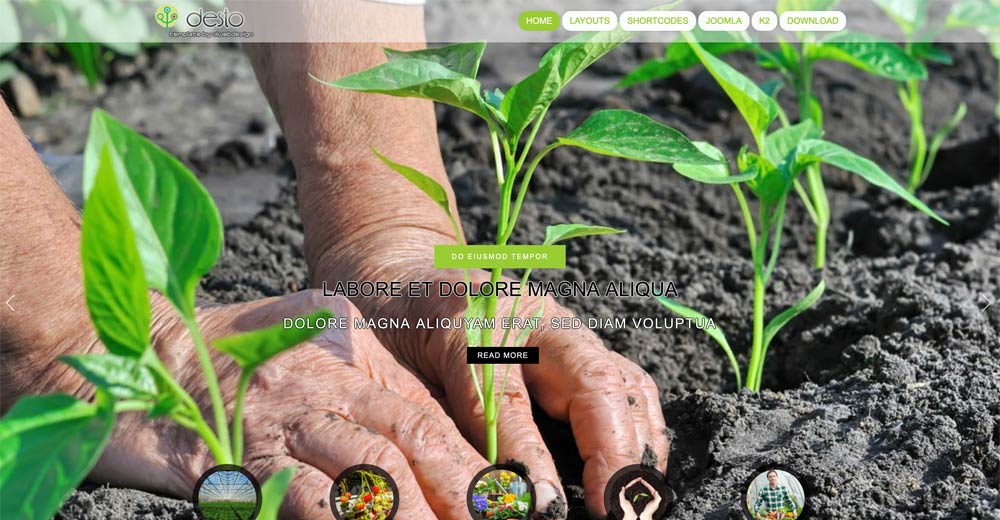 Gardening and Landscaping Joomla Template