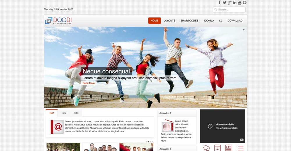 Events joomla template