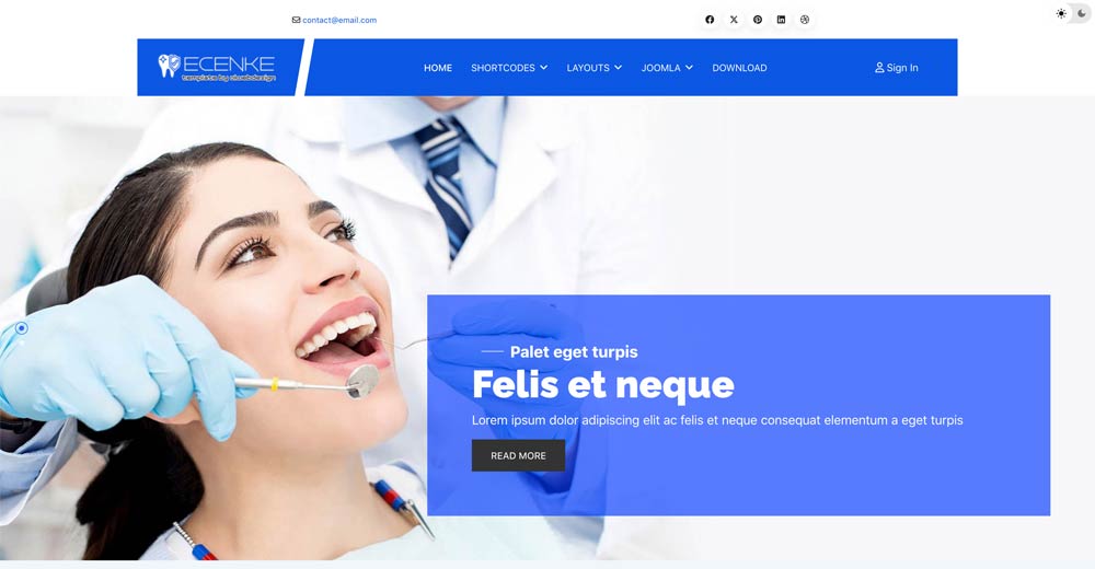 Dental Clinic Joomla template