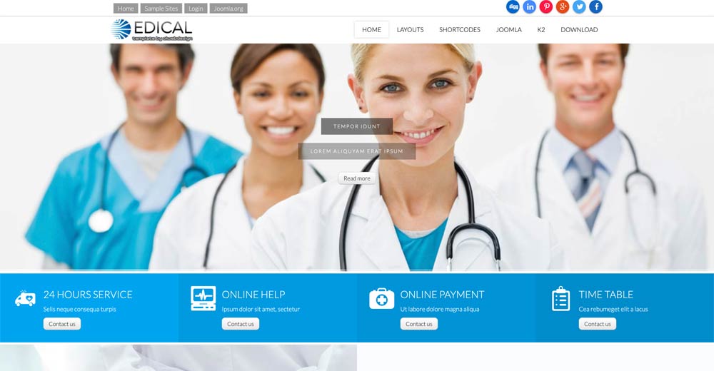 Healthcare Joomla Template