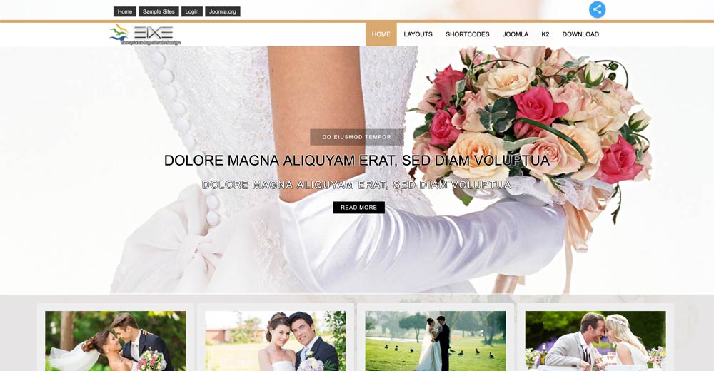 Wedding Planner Joomla template