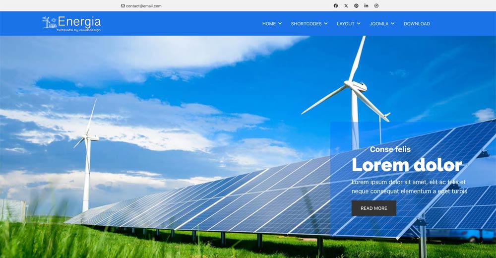 Energia Clean Energy Joomla Template