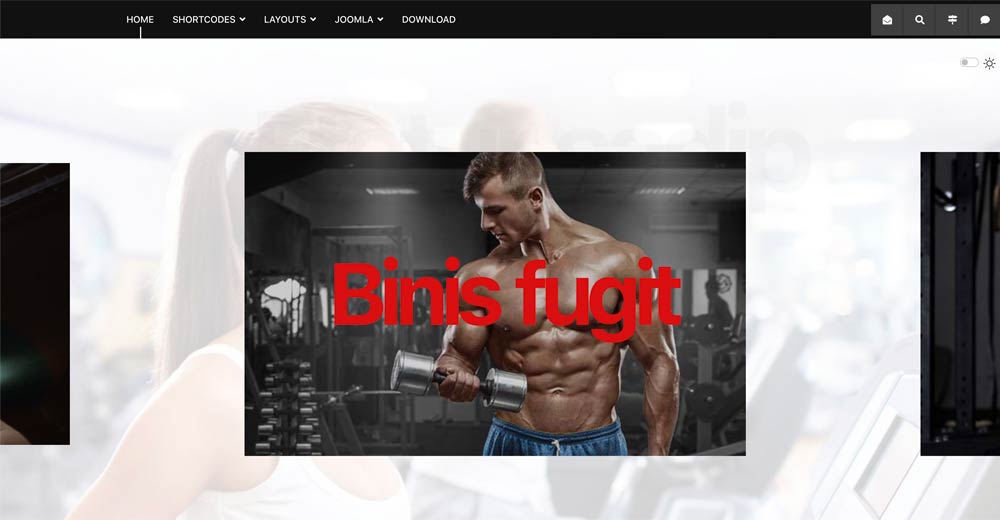 Fitness Joomla template