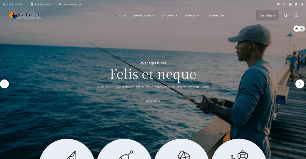 Fishing Joomla template