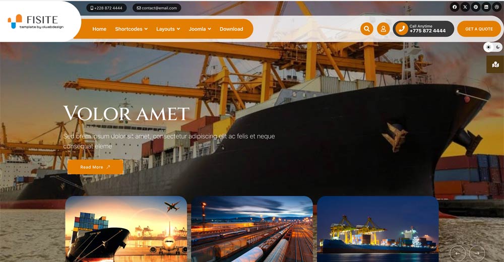 Logistics, Transportation &amp; Trucking Joomla template