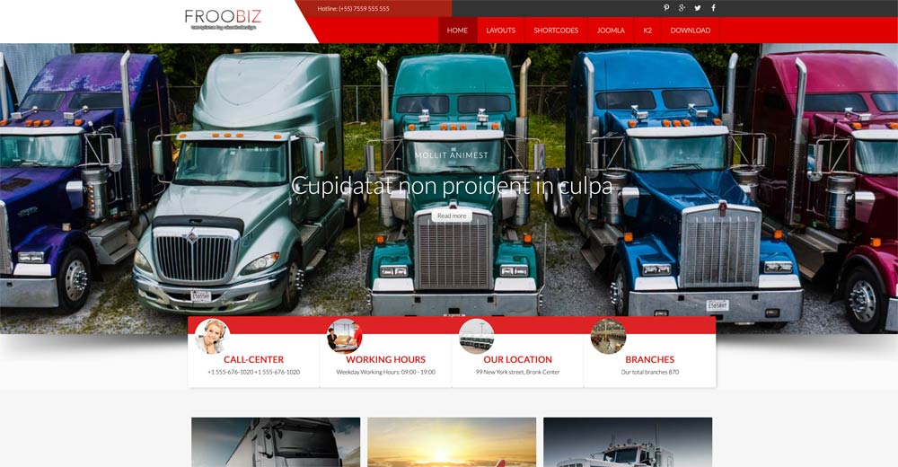 Shipping Logistic Joomla Template