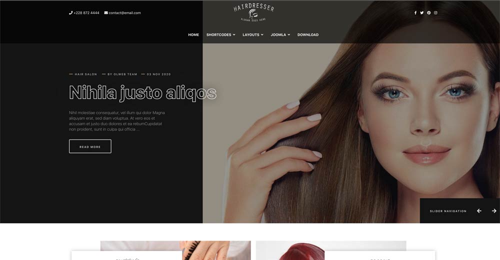 Hairdresser Joomla Template