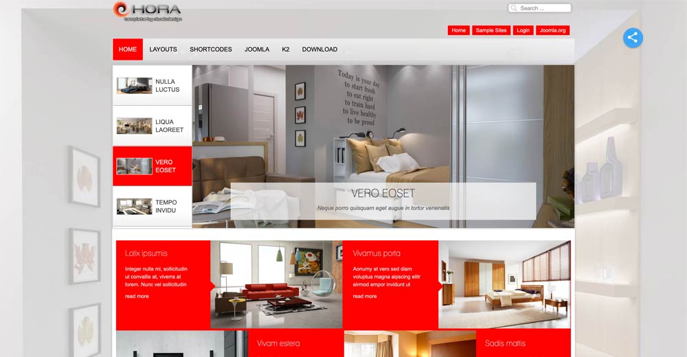 Interior Design Joomla template