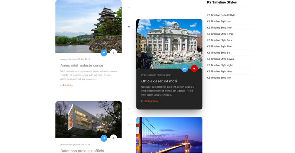 K2 timeline joomla module