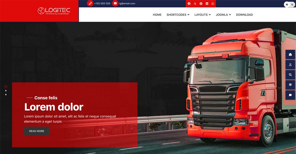 Logistics Joomla Template