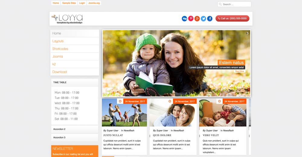 Social Joomla Template