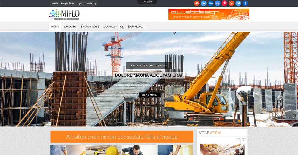 Construction Joomla Template
