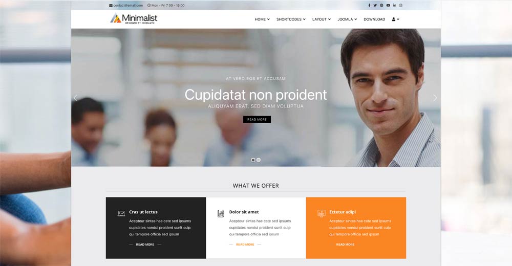 Minimalist Joomla template