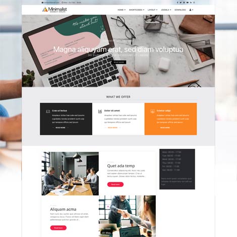 Minimalist Joomla template