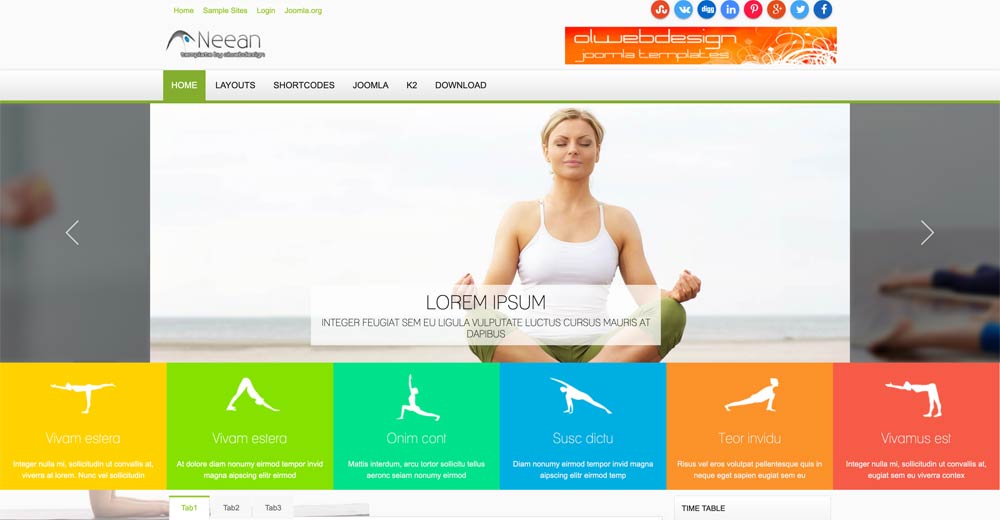 Yoga Joomla Template