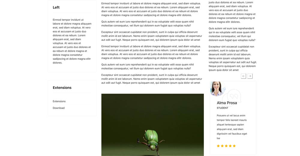Sticky sidebar joomla module