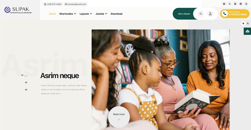 Senior care Joomla template