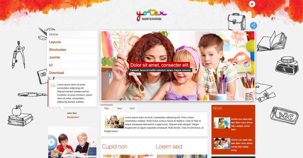 Kindergarten Joomla Template